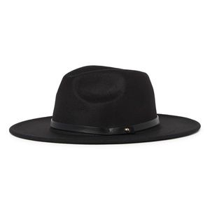 MELROSE and MARKET FAUX LEATHER TRIM FELT PANAMA HAT- NWT!